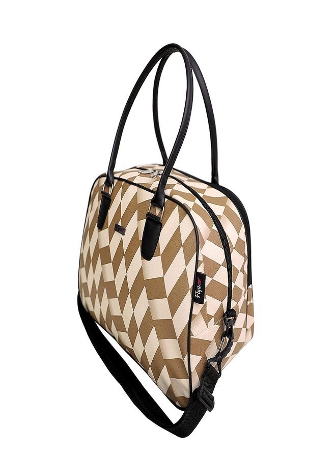 ديلشور حقيبة سفر قماشية من ديلشور للرجال والنساء، حقائب سفر للنساء، حقيبة سفر أنيقة بحجم المقصورة مع وسادة هوائية (لون كريمي فاتح) - Image 4